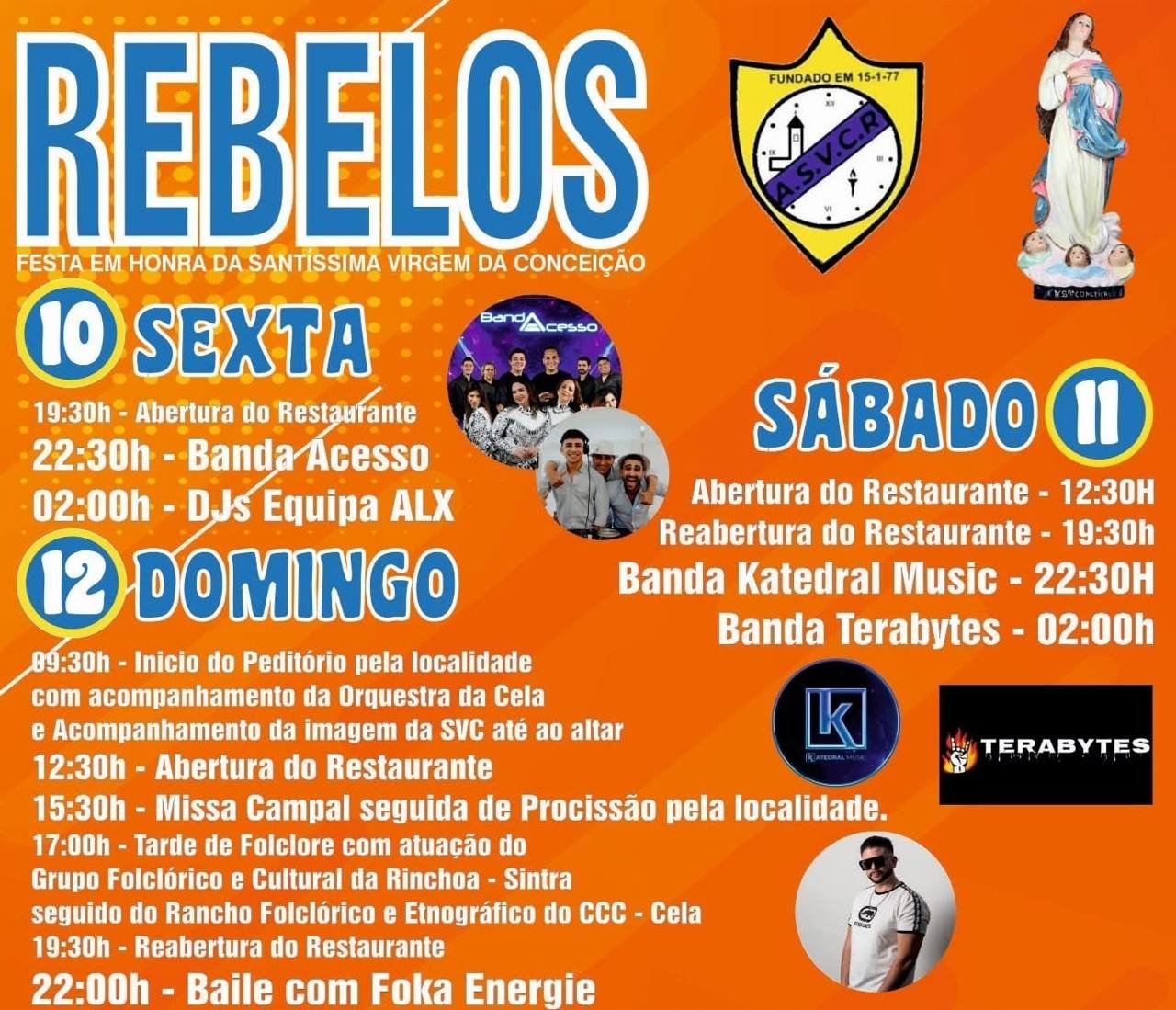 Cartaz Festa em honra da Santíssima Virgem da Conceição 2026 - Rebelos