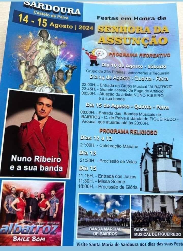 Cartaz Festa em Honra da Senhora da Assunção 2024 - Castelo de Paiva
