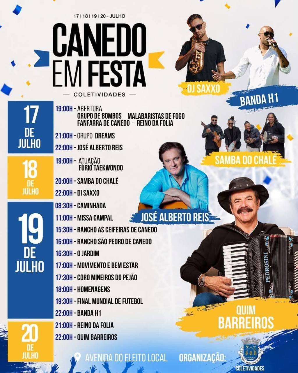 Cartaz Festa em honra de Coletividades 2026 - Canedo