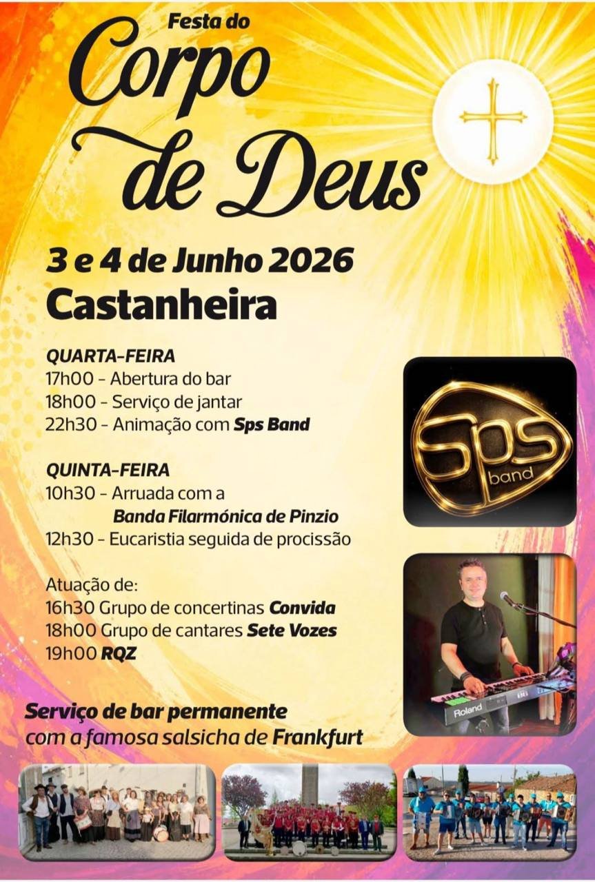 Cartaz Festa em honra de Corpo de Deus 2026 - Castanheira