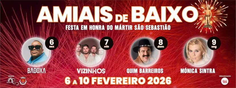Cartaz Festa em honra de Mártir São Sebastião 2026 - Amiais de Baixo