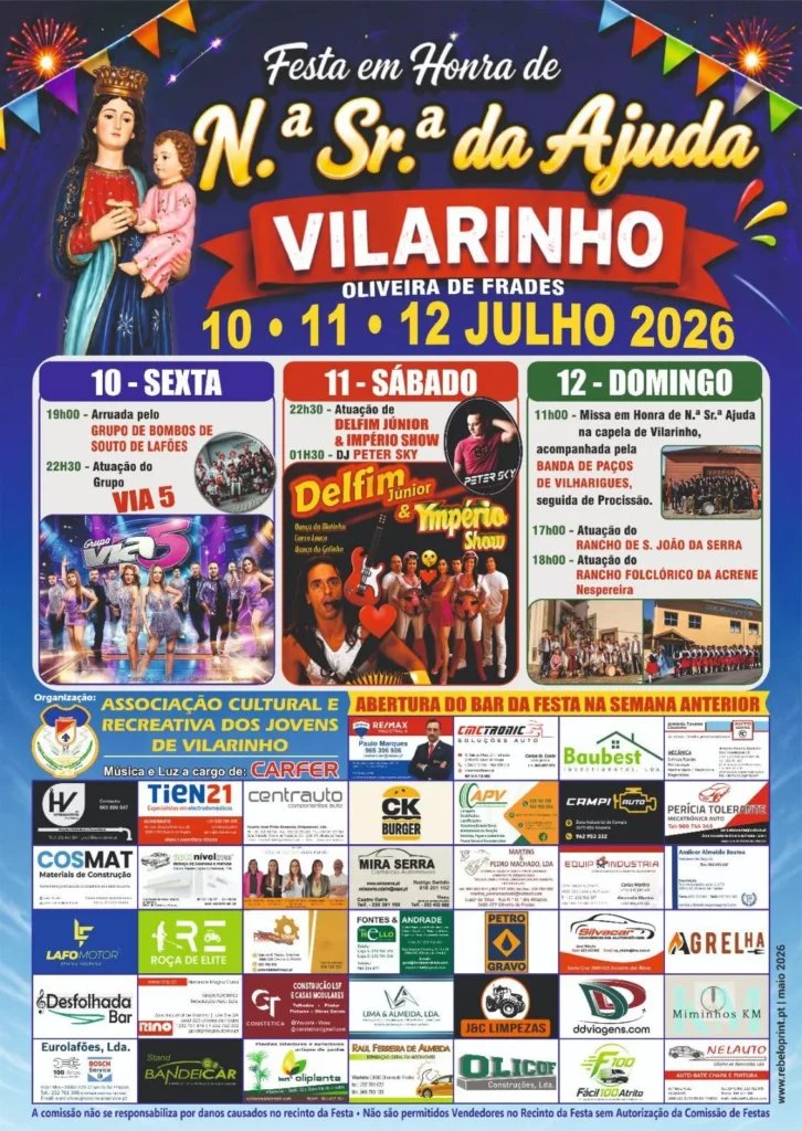 Cartaz Festa em honra de N. Sr.ª da Ajuda 2026 - Vilarinho