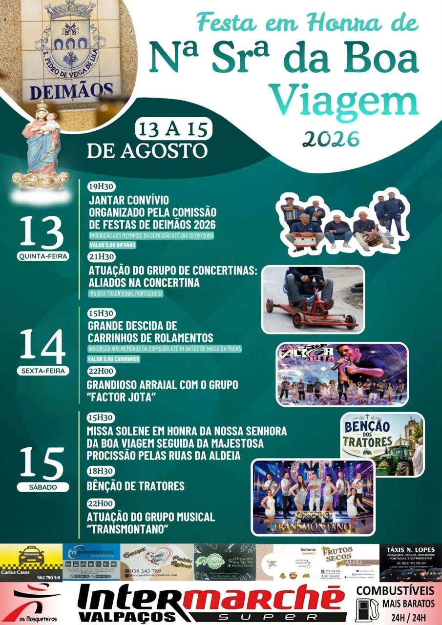 Cartaz Festa em honra de Nª Srª da Boa Viagem 2026 - Deimãos