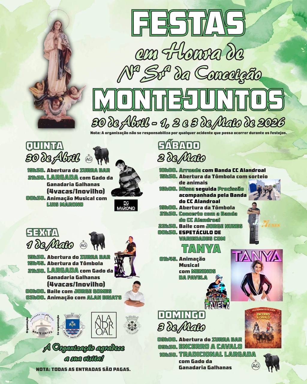 Cartaz Festa em honra de Nª Srª da Conceição 2026 - Montejuntos