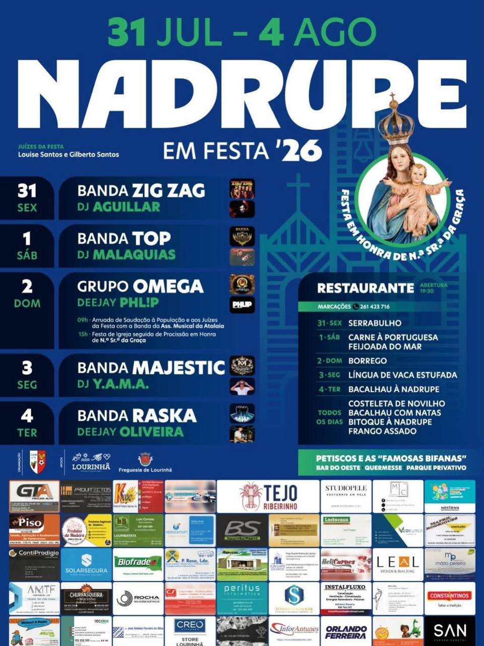 Cartaz Festa em honra de N. Sr.ª da Graça 2026 - Nadrupe