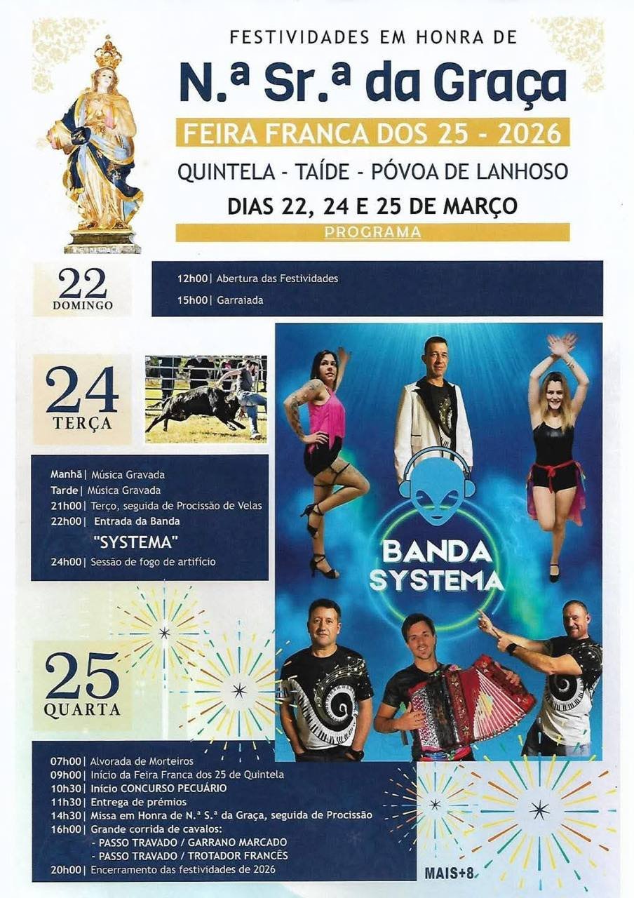 Cartaz Festa em honra de N.ª Sr.ª da Graça 2026 - Quintela