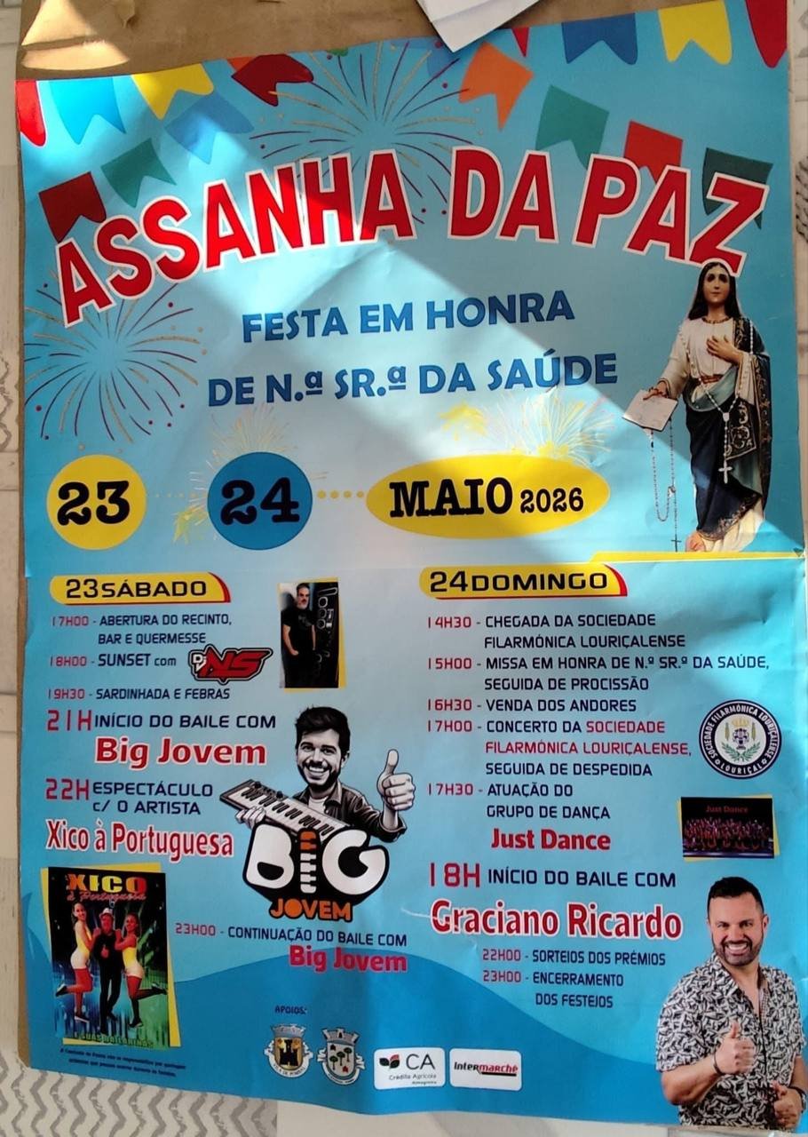 Cartaz Festa em honra de N.ª Sr.ª da Saúde 2026 - Assanha da Paz