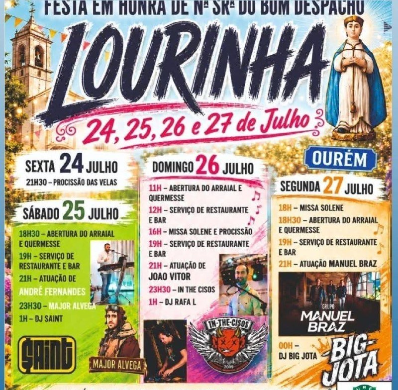 Cartaz Festa em honra de Nª Srª do Bom Despacho 2026 - Ourém