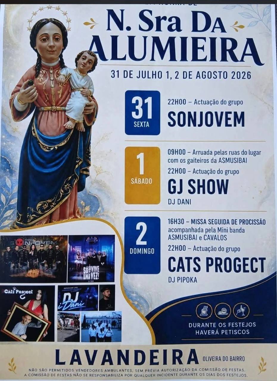Cartaz Festa em honra de N. Sra da Alumeira 2026 - Lavandeira