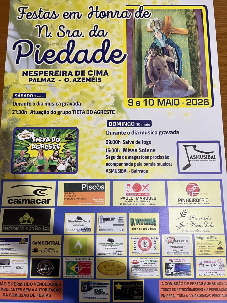 Cartaz Festa em honra de N. Sra. da Piedade 2026 - Nespereira de Cima