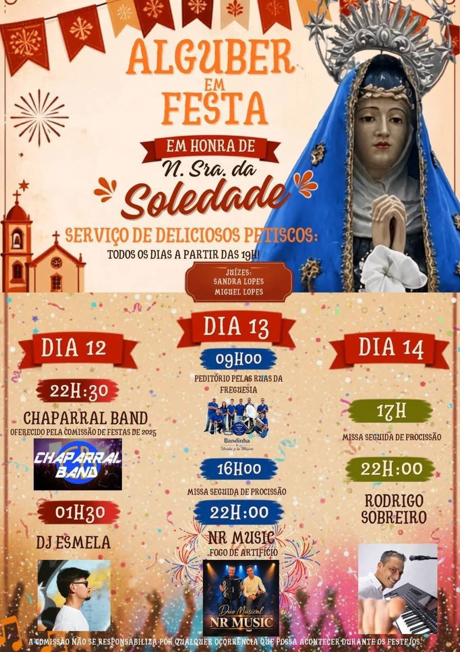 Cartaz Festa em honra de N. Sra. da Soledade 2026 - Alguber