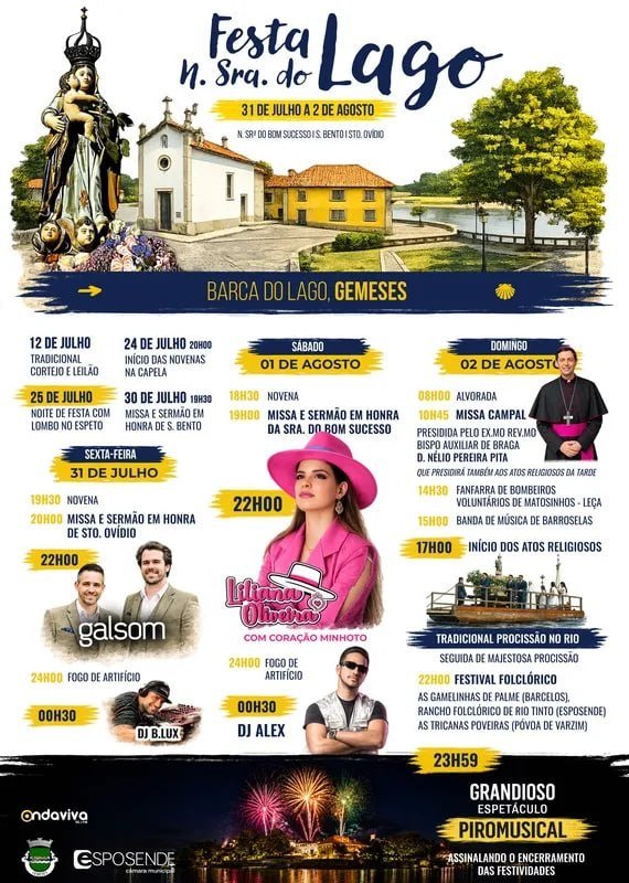 Cartaz Festa em honra de N. Sra. do Lago 2026 - Gemeses