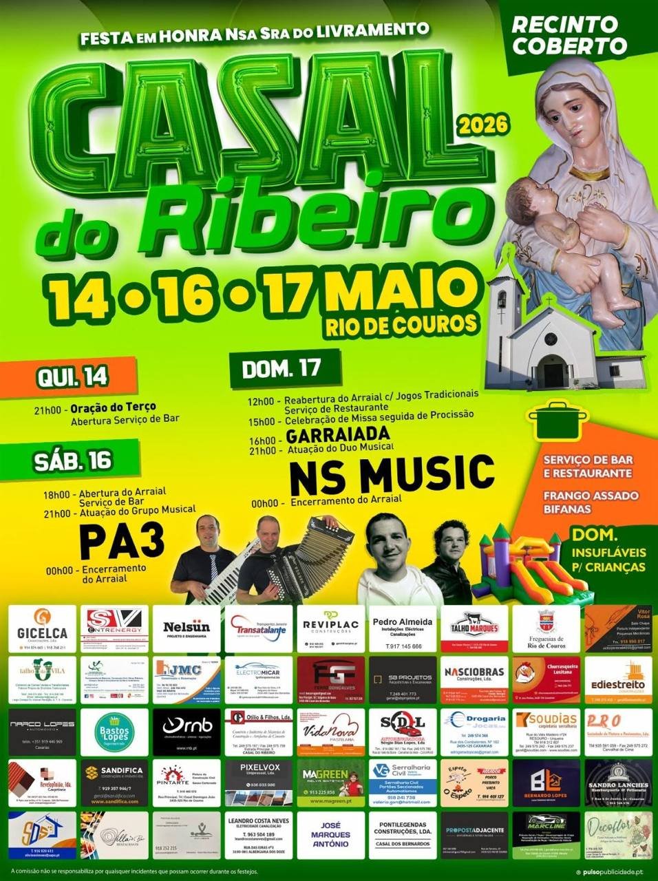 Cartaz Festa em honra de Nª Sra do Livramento 2026 - Rio de Couros