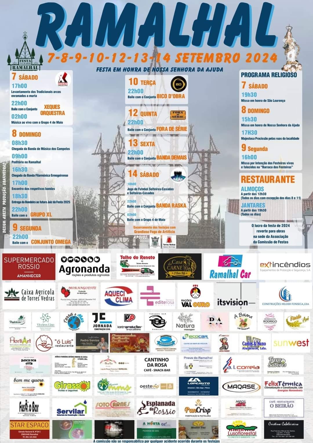 Cartaz Festa em Honra de Nossa Senhora da Ajuda 2024 - Ramalhal