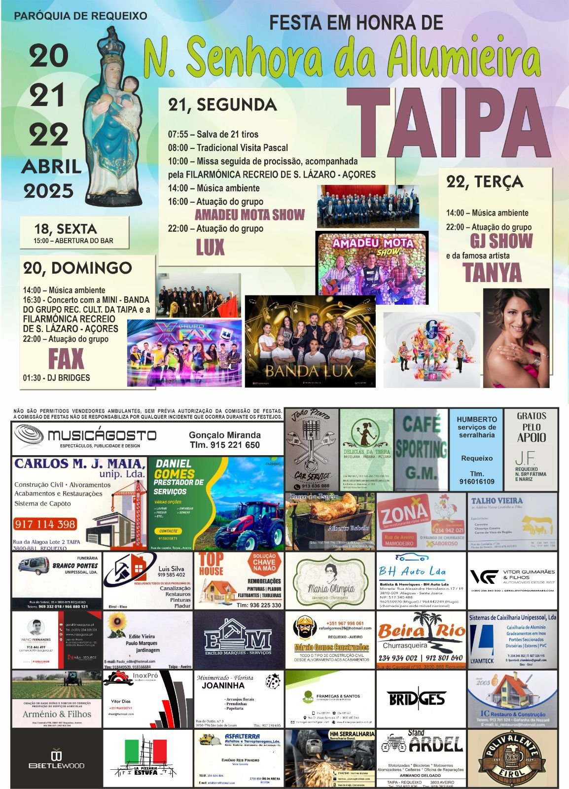Cartaz Festa em Honra de Nossa Senhora da Alumieira 2025 - Taipa