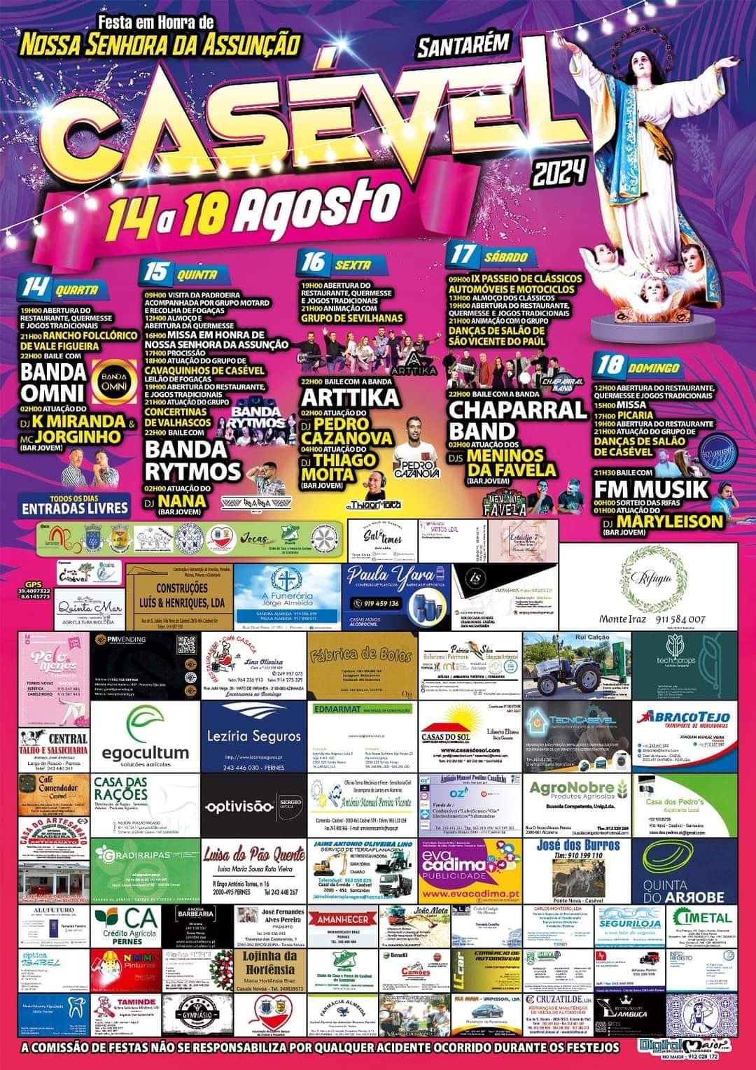 Cartaz Festa em Honra de Nossa Senhora da Assunção 2024 - Casével