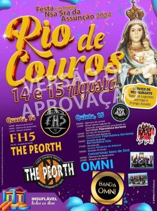 Cartaz Festa em Honra de Nossa Senhora da Assunção 2024 - Rio de Couros