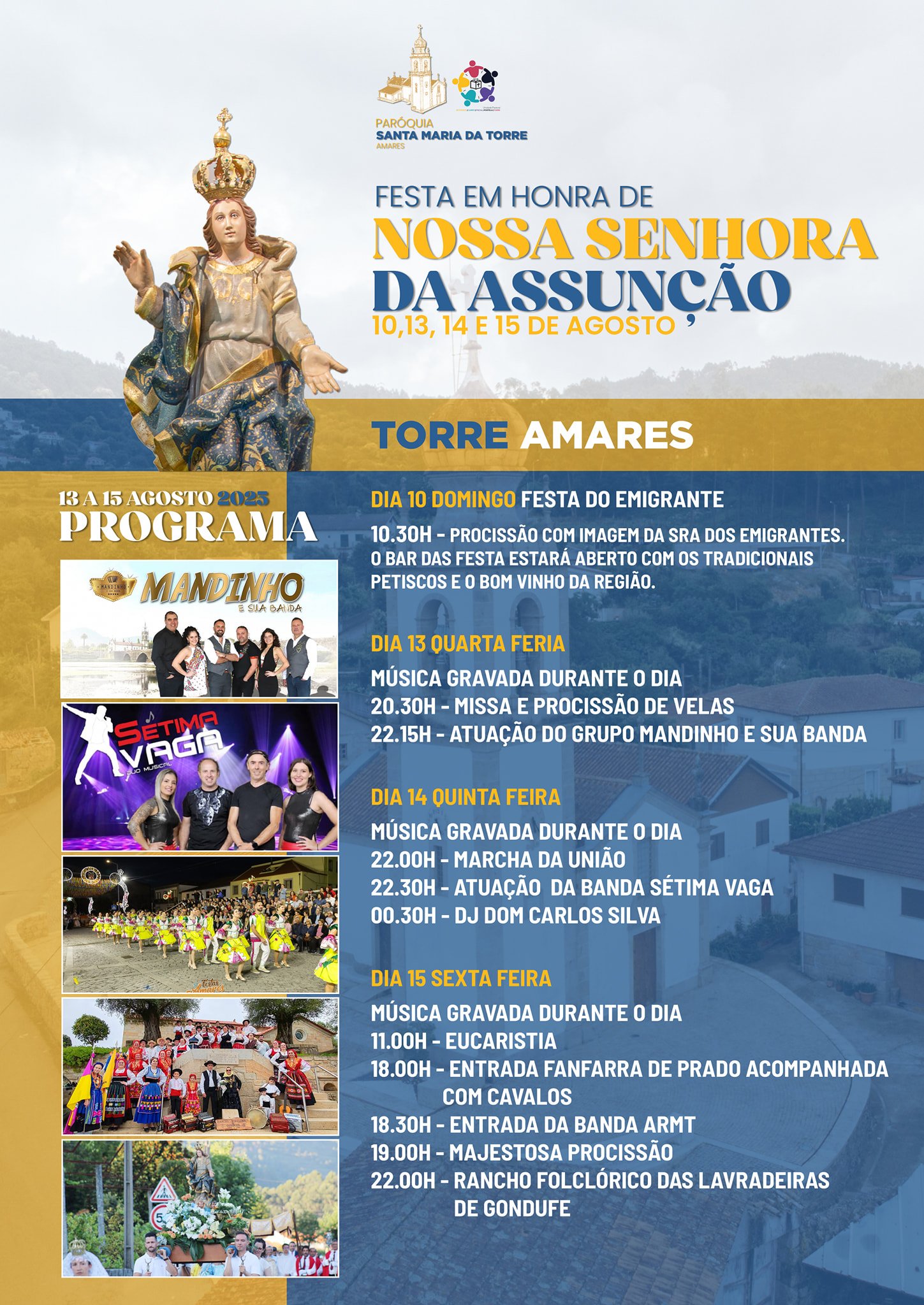 Cartaz Festa em Honra de Nossa Senhora da Assunção 2025 - Amares