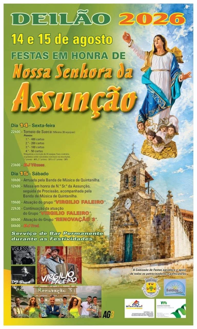 Cartaz Festa em honra de Nossa Senhora da Assunção 2026 - Deilão