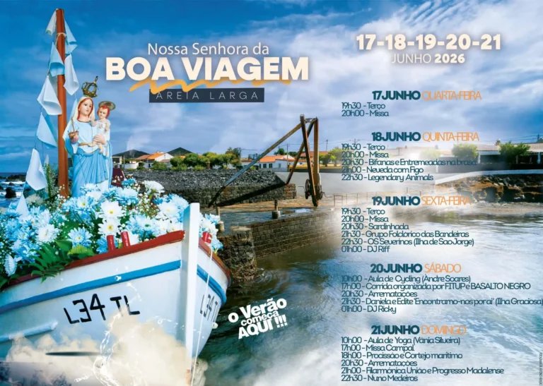 Cartaz Festa em honra de Nossa Senhora da Boa Viagem 2026 - Areia Larga