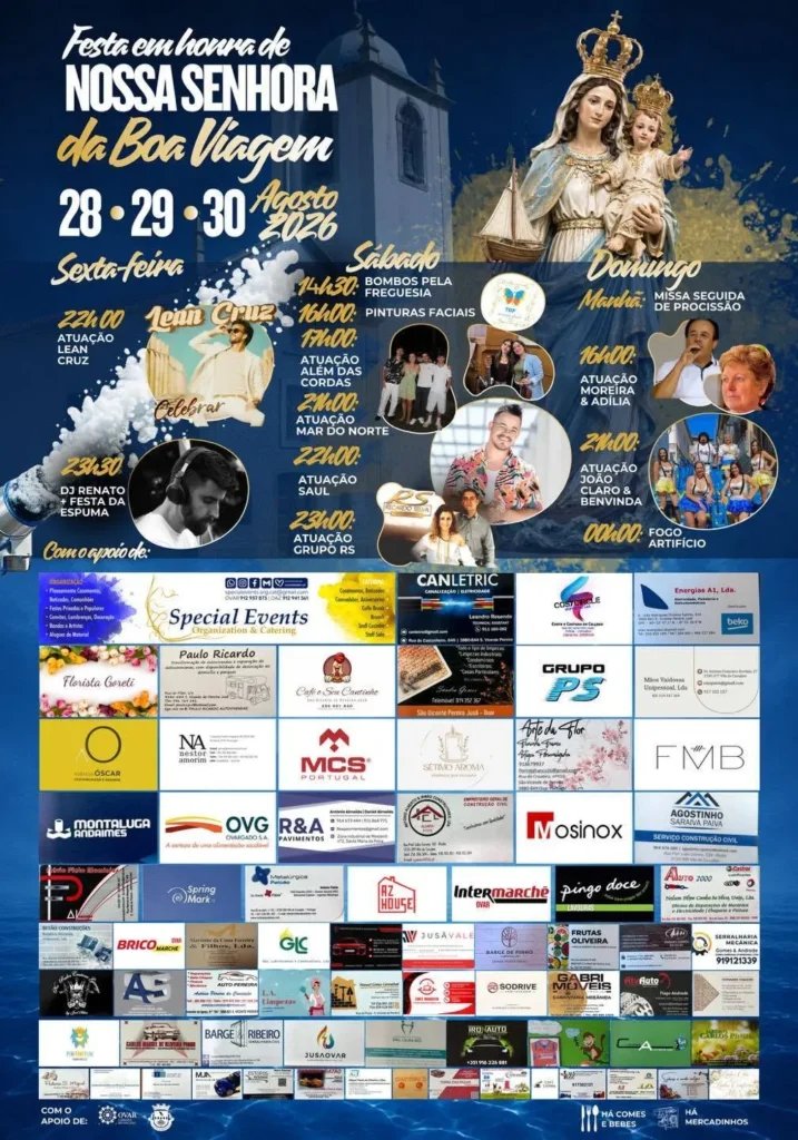 Cartaz Festa em honra de Nossa Senhora da Boa Viagem 2026 - Ovar