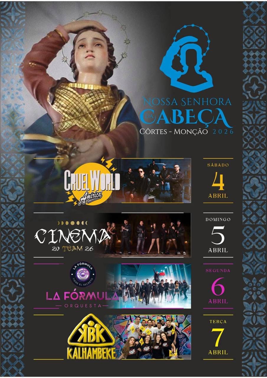Cartaz Festa em honra de Nossa Senhora da Cabeça 2026 - Cortes