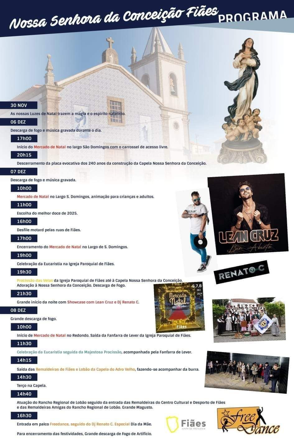 Cartaz Festa em Honra de Nossa Senhora da Conceição 2024 - Fiães