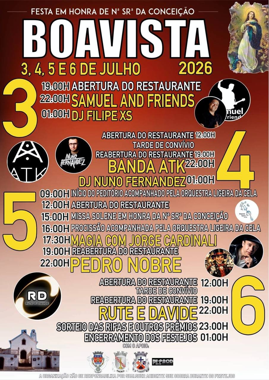 Cartaz Festa em honra de Nossa Senhora da Conceição 2026 - Boavista