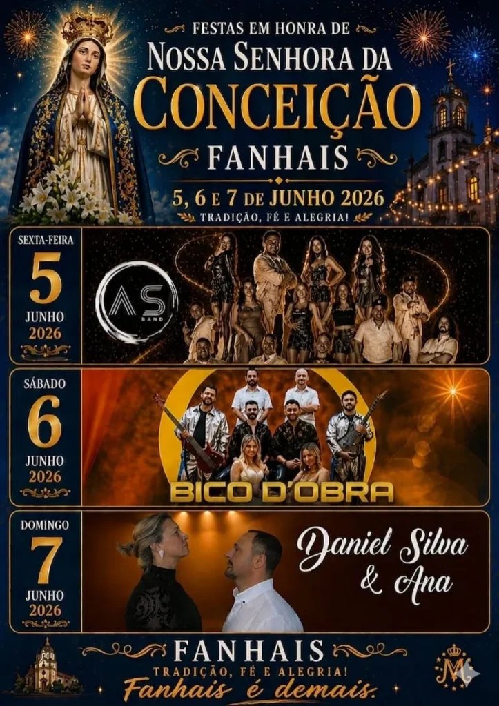 Cartaz Festa em honra de Nossa Senhora da Conceição 2026 - Fanhais