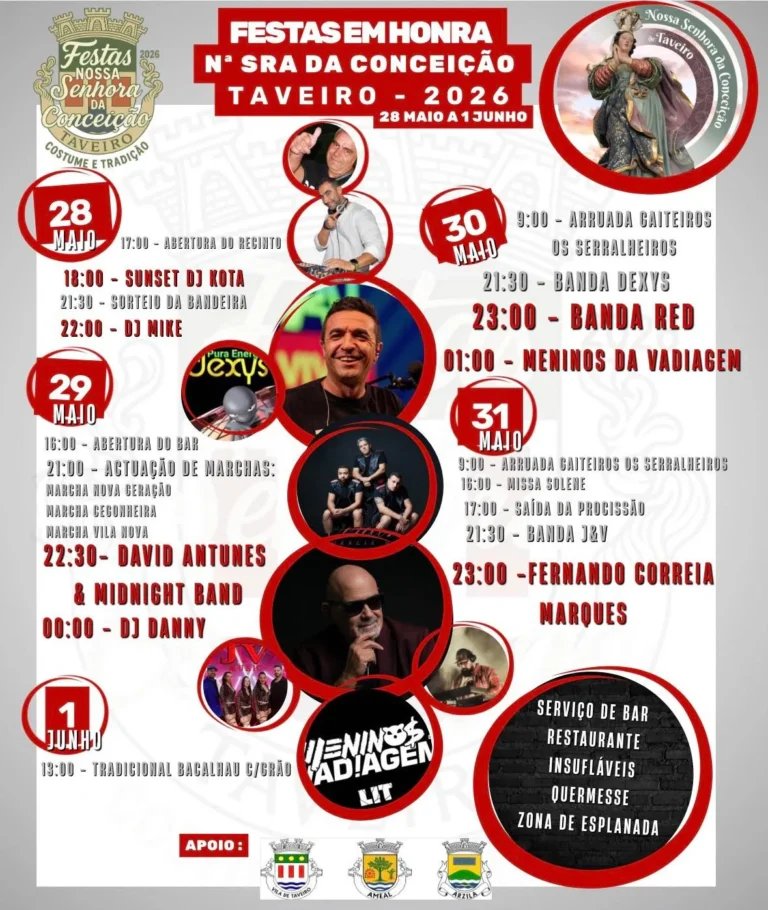 Cartaz Festa em honra de Nossa Senhora da Conceição 2026 - Taveiro