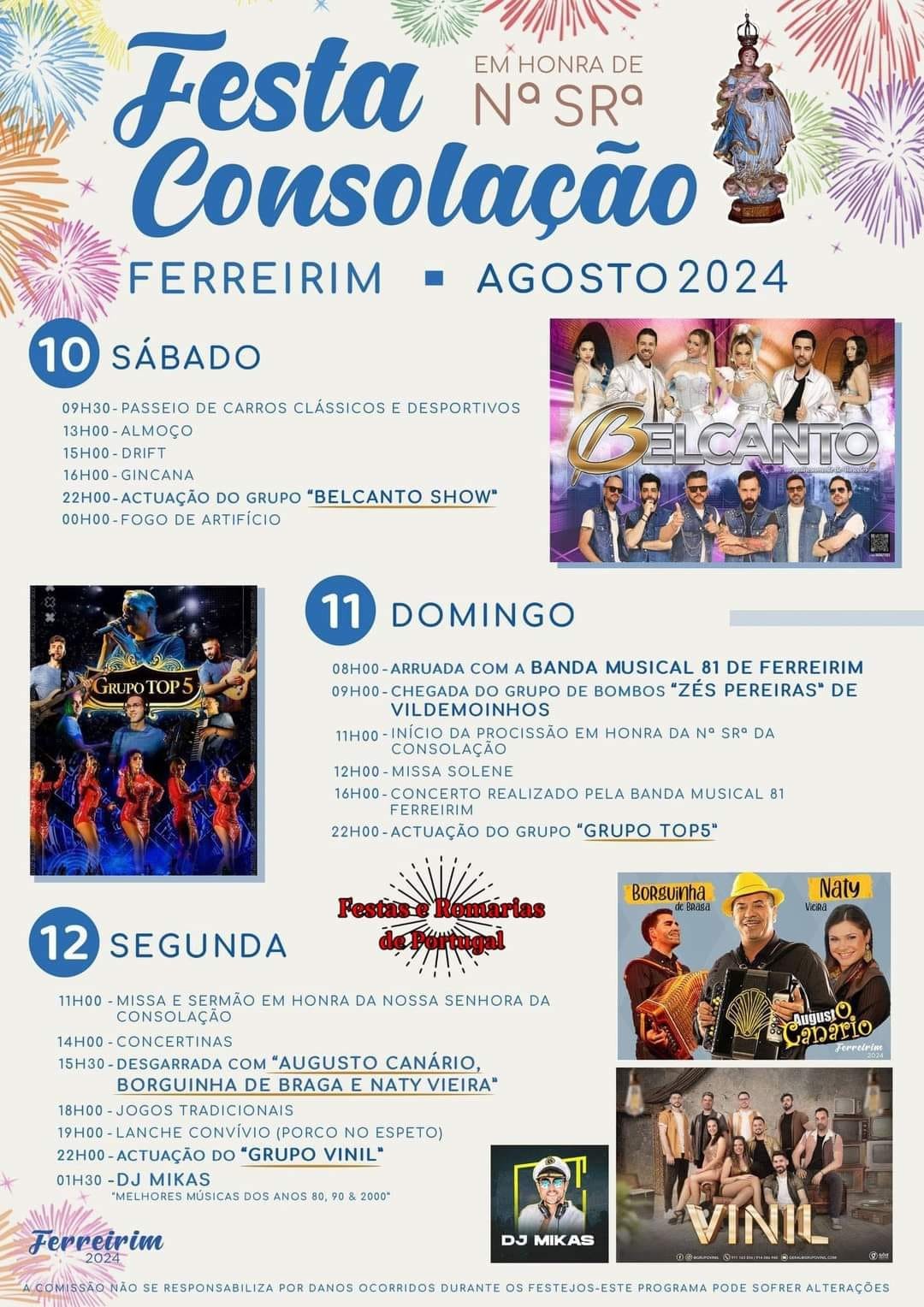 Cartaz Festa em Honra de Nossa Senhora da Consolação 2024 - Lamego