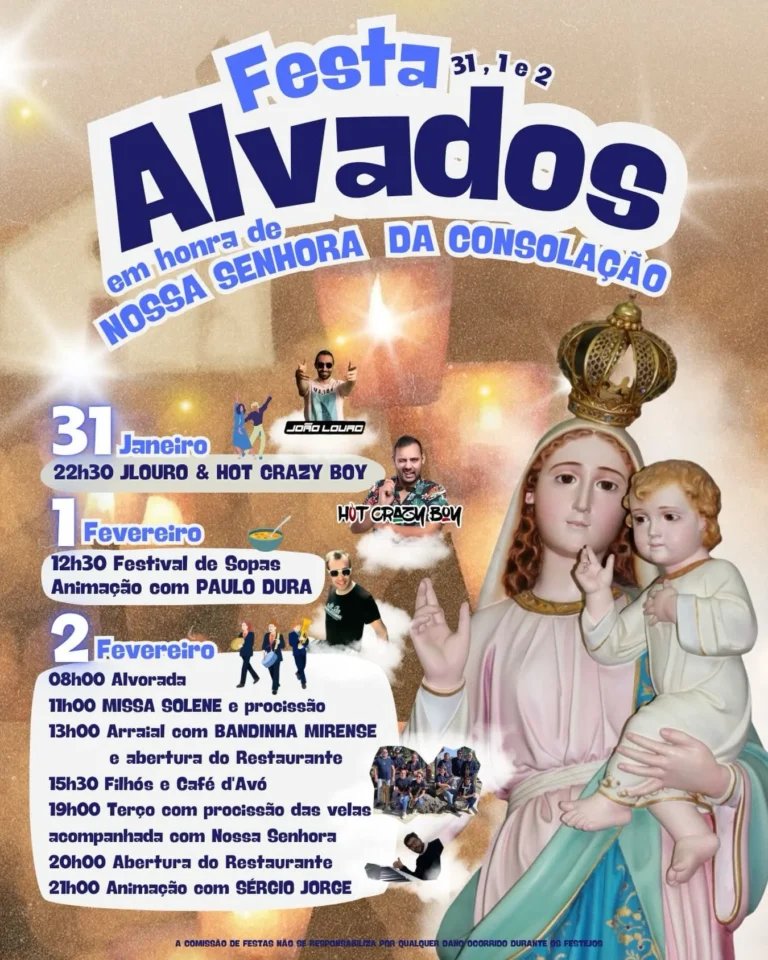 Cartaz Festa em honra de Nossa Senhora da Consolação 2026 - Alvados