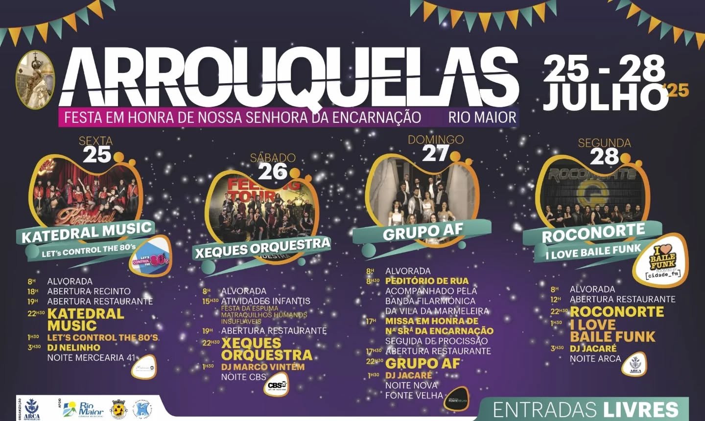 Cartaz Festa em Honra de Nossa Senhora da Encarnação 2025 - Arrouquelas