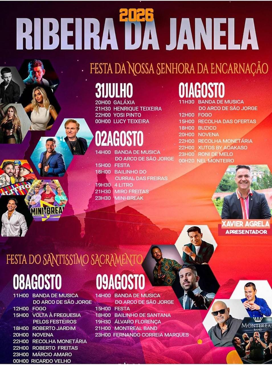 Cartaz Festa em honra de Nossa Senhora da Encarnação 2026 - Ribeira da Janela