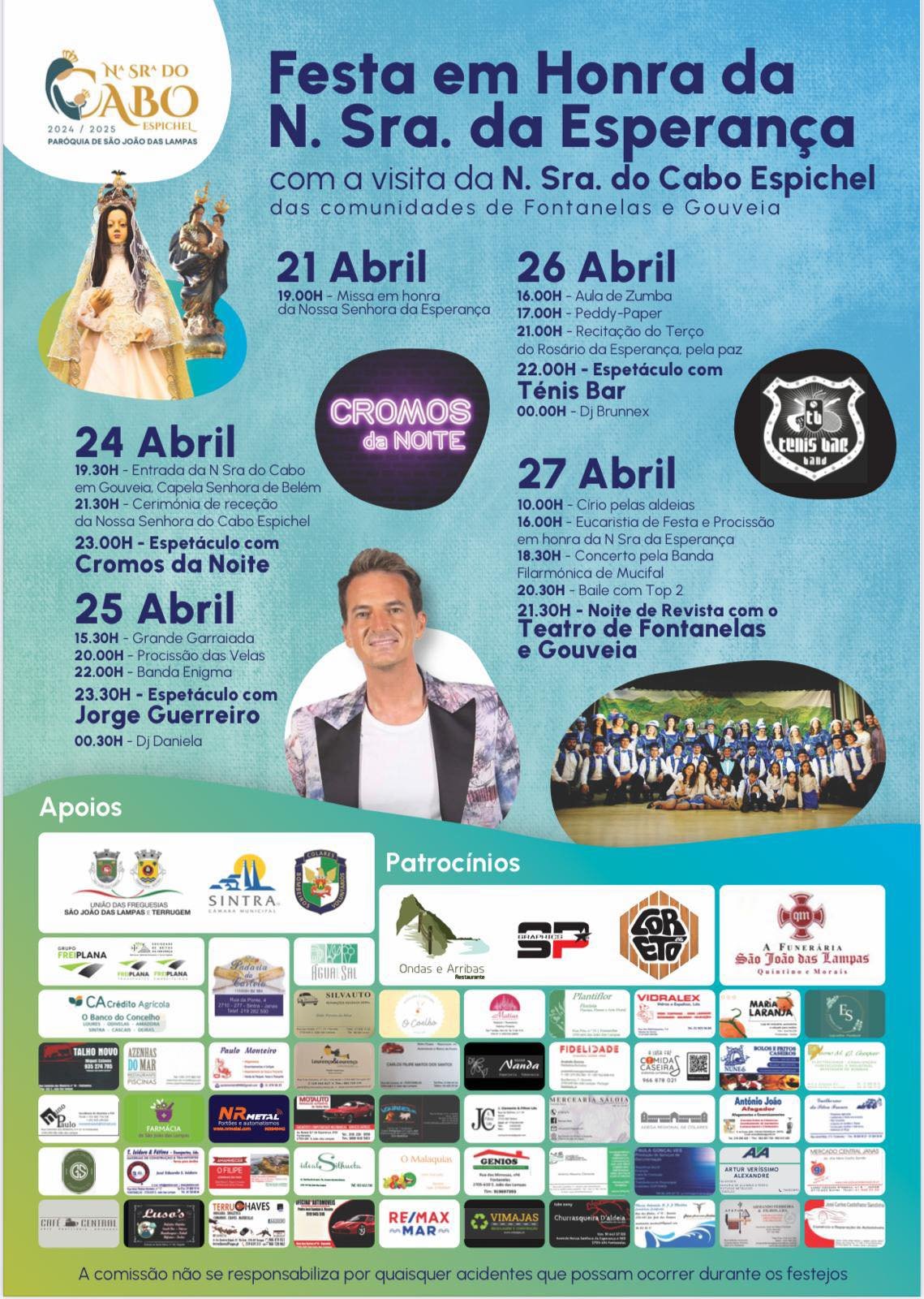 Cartaz Festa em Honra de Nossa Senhora da Esperança 2025 - Sintra