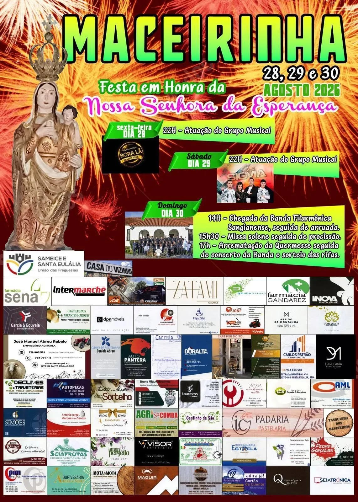 Cartaz Festa em honra de Nossa Senhora da Esperança 2026 - Maceirinha