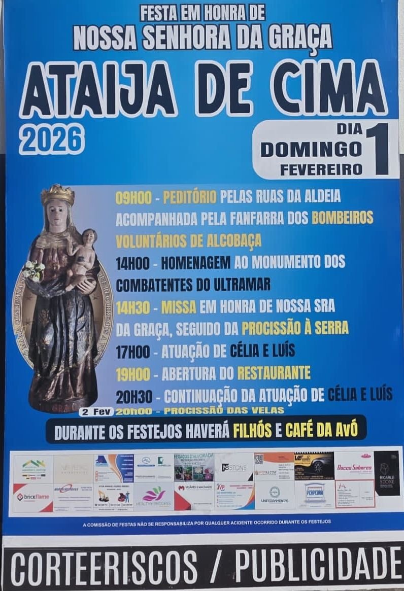 Cartaz Festa em honra de Nossa Senhora da Graça 2026 - Ataija de Cima