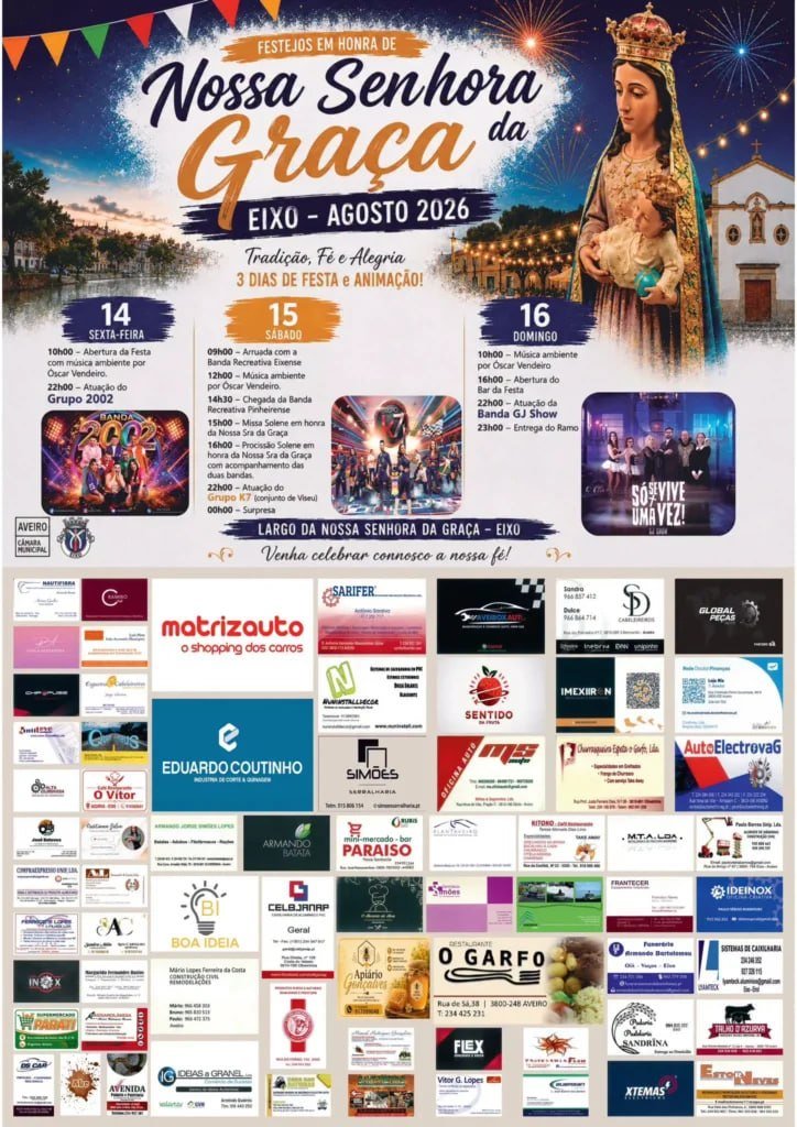 Cartaz Festa em honra de Nossa Senhora da Graça 2026 - Eixo
