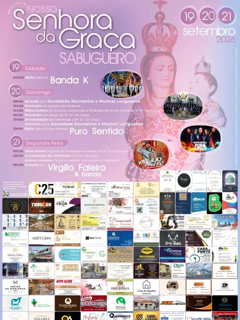 Cartaz Festa em honra de Nossa Senhora da Graça 2026 - Sabugueiro