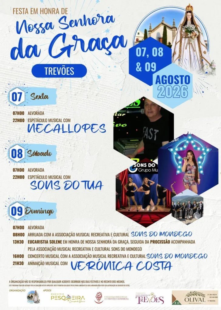 Cartaz Festa em honra de Nossa Senhora da Graça 2026 - Trevões