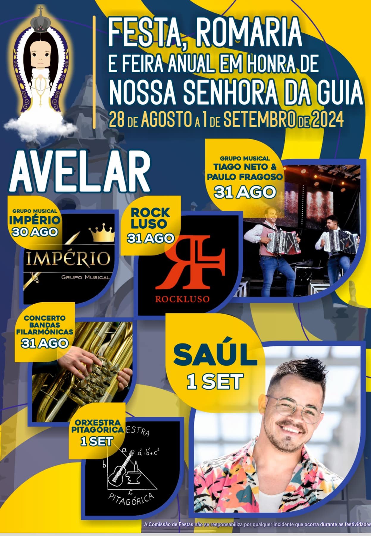 Cartaz Festa em Honra de Nossa Senhora da Guia 2024 - Avelar