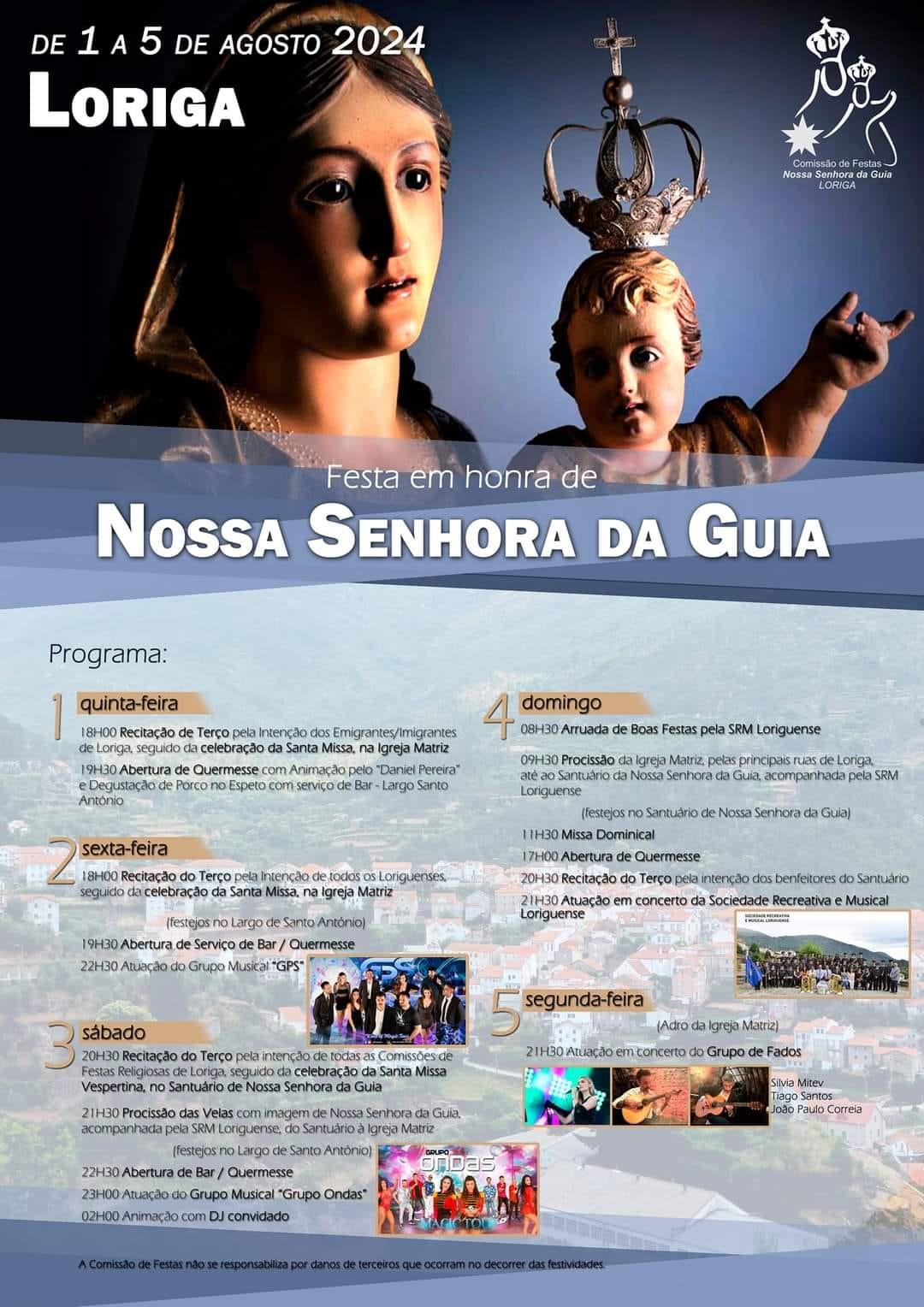 Cartaz Festa em Honra de Nossa Senhora da Guia 2024 - Loriga