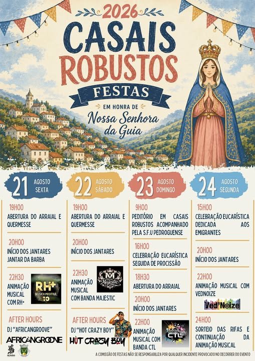 Cartaz Festa em honra de Nossa Senhora da Guia 2026 - Casais Robustos