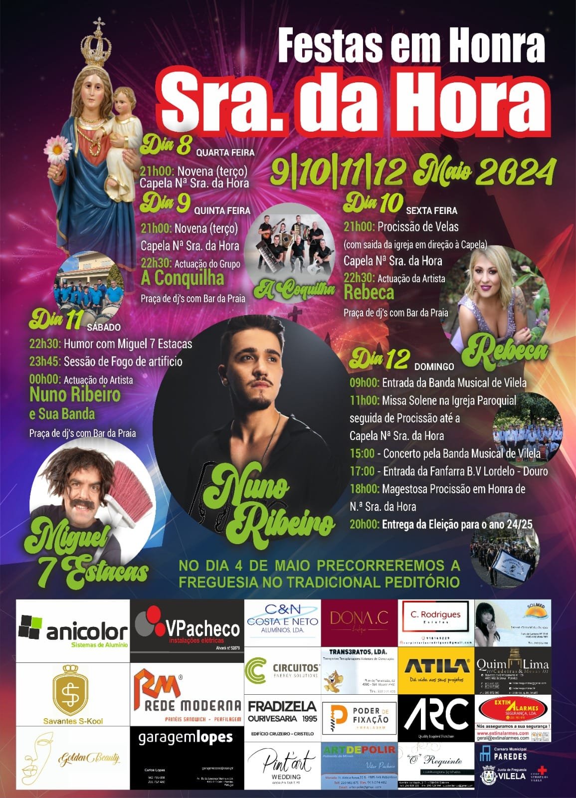 Cartaz Festa em Honra de Nossa Senhora da Hora 2024 - Vilela