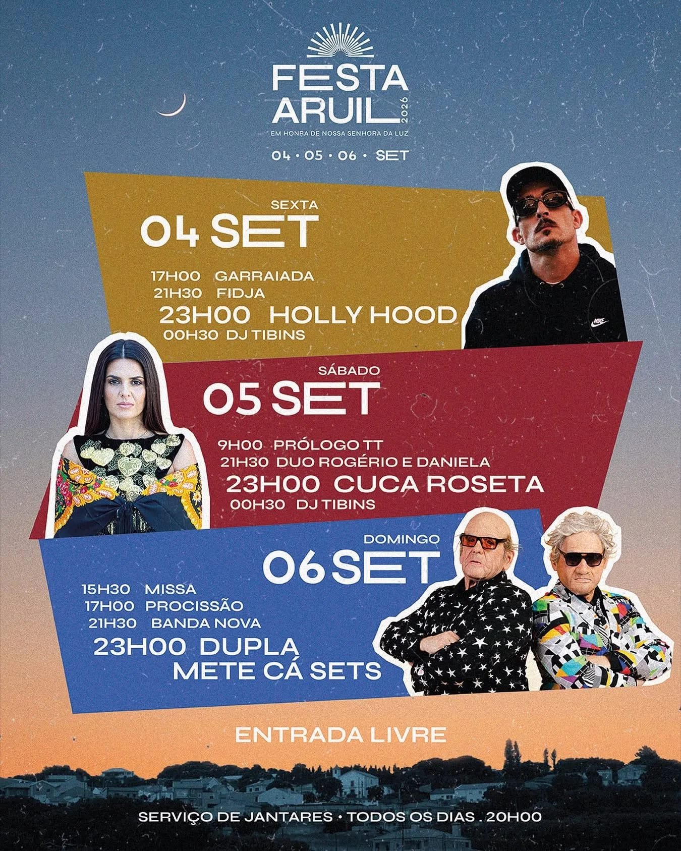 Cartaz Festa em honra de Nossa Senhora da Luz 2026 - Aruil
