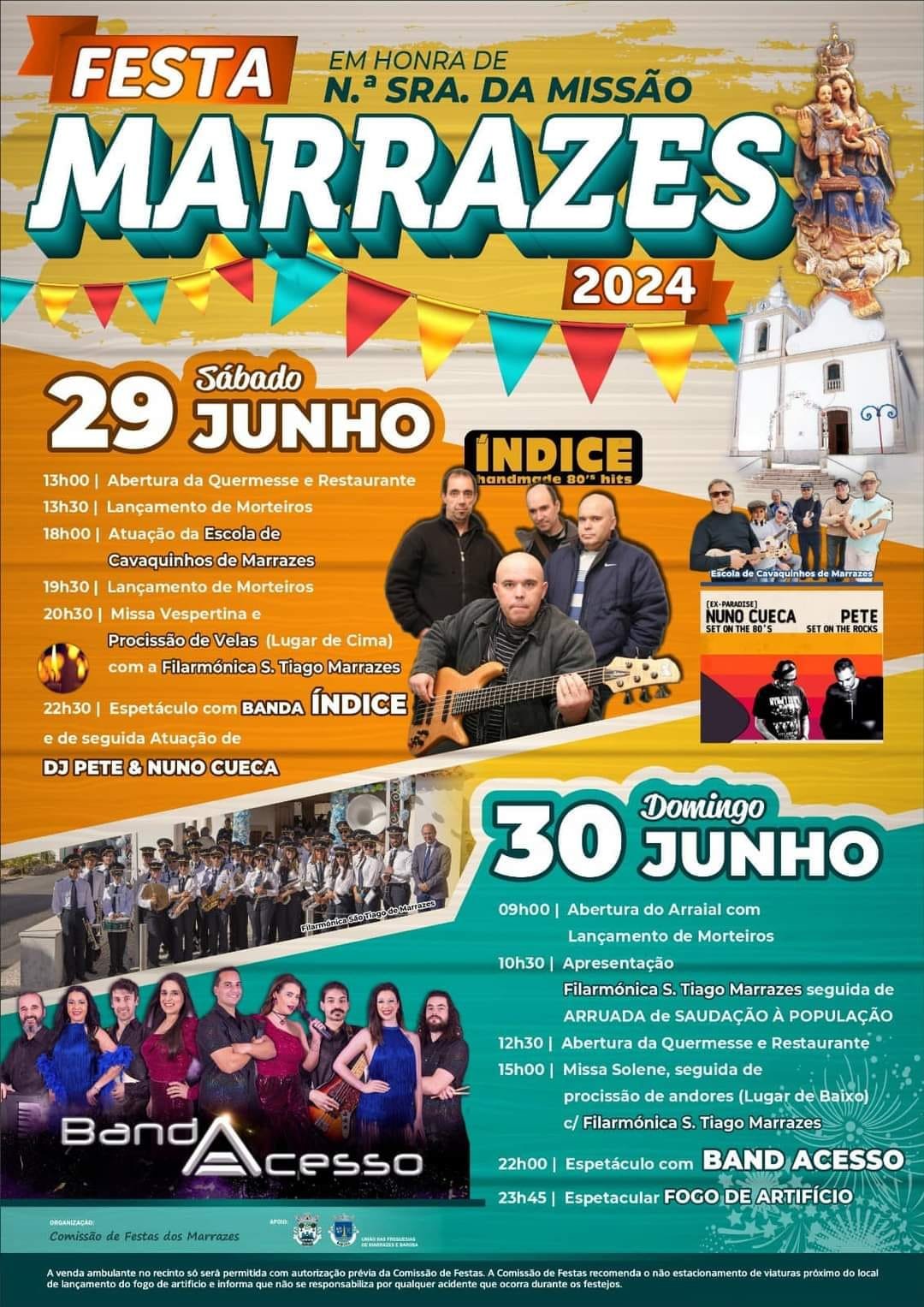 Cartaz Festa em Honra de Nossa Senhora da Missão 2024 - Marrazes