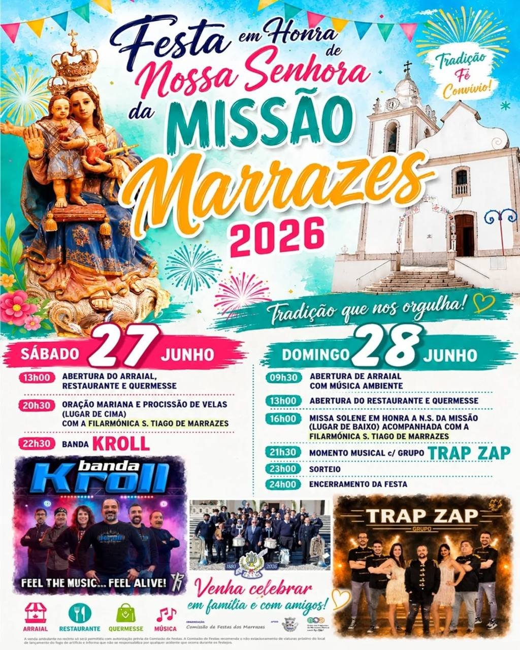 Cartaz Festa em honra de Nossa Senhora da Missão 2026 - Marrazes