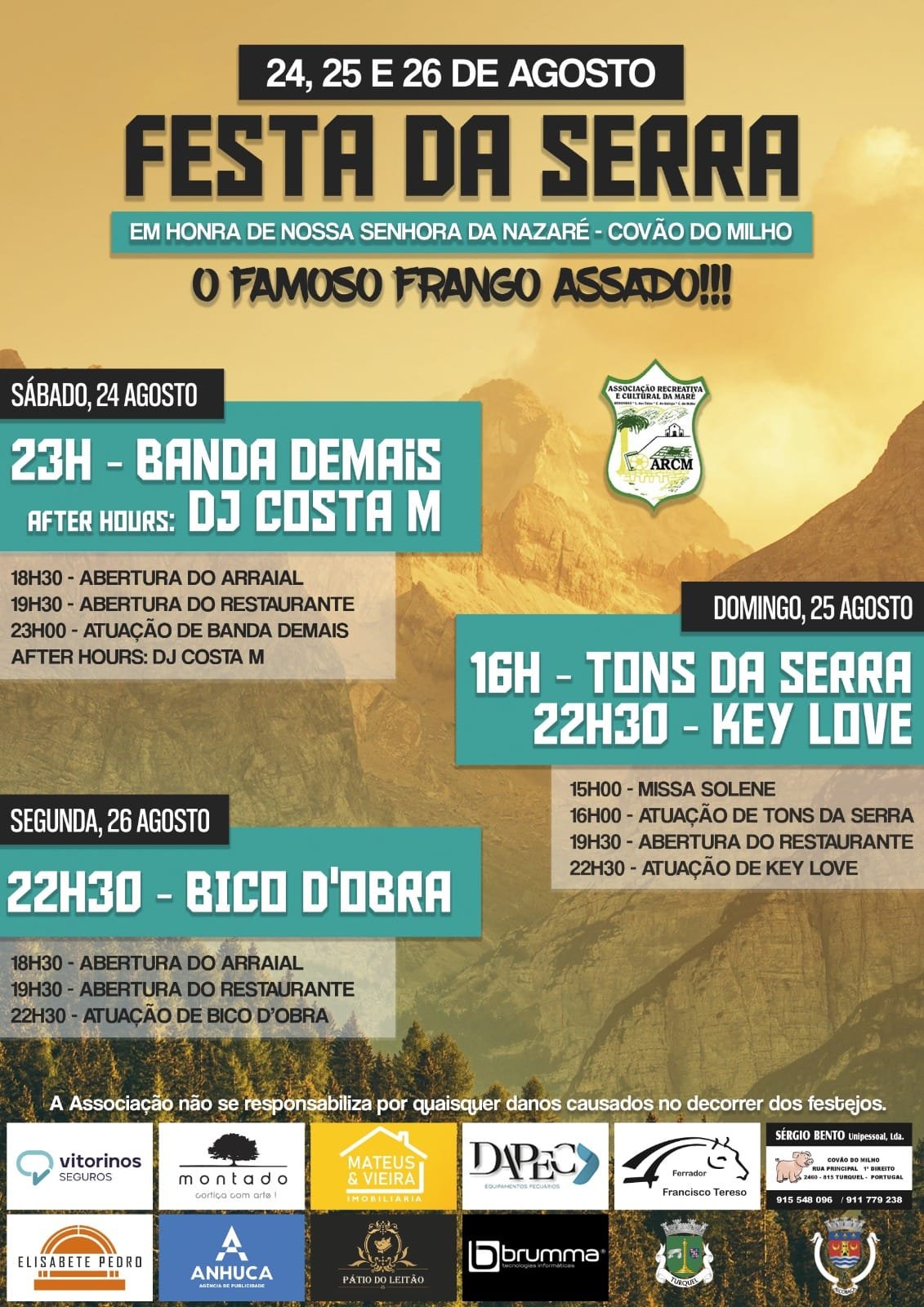 Cartaz Festa em Honra de Nossa Senhora da Nazaré 2024 - Alcobaça