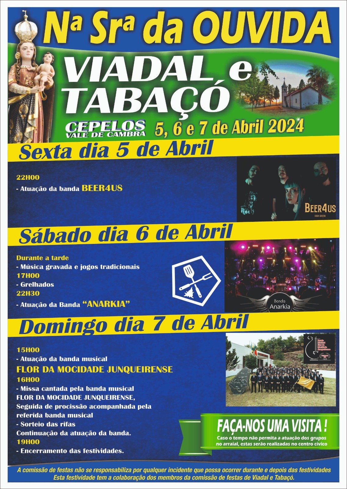 Cartaz Festa em Honra de Nossa Senhora da Ouvida 2024 - Vale de Cambra