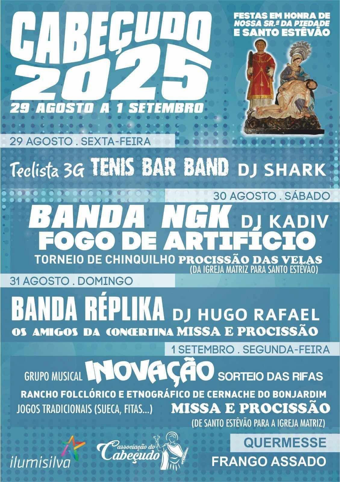 Cartaz Festa em Honra de Nossa Senhora da Piedade 2025 - Cabeçudo